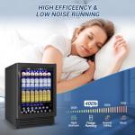 Velivi 24" Black Beverage Refrigerator Cooler: 24Inch Built-In Under Counter Fridge for Soda, Beer, Drink | 168Cans Large Capacity - Perfect for Kitchen, Bar, or Office