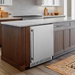 Coolski 24 Inch Beverage Refrigerator Cooler Under Counter, 180 Cans Outdoor Refrigerator for Patio, Built-In or Freestanding Fridge with Stainless Steel Door for Home Bar Kitchen, ETL, NSF Approved