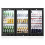 BODEGA BODEGACOOLER Commercial Bar Cooler With 3 Glass Doors,11.4 Cu.Ft Under Counter Beverage Refrigerator,Back Bar Refrigerator,Commercial Display Drink Fridge,LED Lighting Beer Wine Soda Drinks