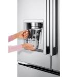 LG 24 cu. ft. Counter Depth MAX Zero Clearance 3-Door French Door Refrigerator with Craft Ice in PrintProof Stainless Steel LF24Z6530S