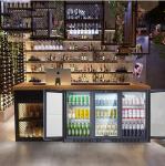 BODEGA BODEGACOOLER Commercial Bar Cooler With 3 Glass Doors,11.4 Cu.Ft Under Counter Beverage Refrigerator,Back Bar Refrigerator,Commercial Display Drink Fridge,LED Lighting Beer Wine Soda Drinks
