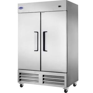 CHUMART 54" W Commercial Refrigerator with 2 door Stainless Steel 49 Cu. Ft Reach-in Refrigerator 6 Adjustable shelves Fan Cooling Fridge for Restaurant, Commercial Kitchen, Shop, ETL Certification