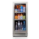 Ca'Lefort 15 Inch Beverage Refrigerator - 100 Can Small Beverage Fridge, Drink Fridge Glass Door 3 LED 34°F -54°F Beverage Cooler Built-in or Freestanding, Perfect for Home/Kitchen(3.0 cu.ft)