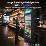 BODEGACOOLER Commercial Beverage Refrigerator, 420 Cans & 120 Bottles Beverage, Commercial Merchandiser Refrigerator with Adjustable Shelves/Automatic defrost,For Kitchen,Office,Outdoor,Bar,Garage.