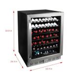 Frigidaire, 24" Wide 5.1 Cu Ft Capacity, Built-in Under Counter Beverage Fridge, Glass Front