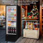 BODEGACOOLER Commercial Beverage Refrigerator, 290L Display Fridge with Soft LED Light, 264 Cans & 120 Bottles Commercial Merchandiser Refrigerator For Kitchen, Home,Office,Garage,Gym,Shop,Man cave