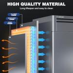 Coolski 3 Door Commercial Refrigerator 82" W 72 Cu.ft Reach-in Stainless Steel Upright Commercial Refrigerator for Restuarant, Bar, Shop, Garage