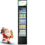 BODEGACOOLER Commercial Merchandiser Refrigerator, Glass Door Commercial Beverage Refrigerator, Beverage Display Cooler with Soft LED Light and Adjustable Shelves, 5.7 Cu. Ft. Single Swing Door, Black