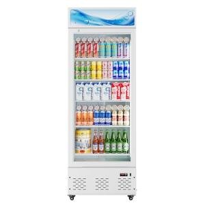 ECEVT 15 Cu.ft. Commercial Beverage Fridge Merchandiser Refrigerator Glass Door Upright Display Cooler with LED Light and Adjustable Shelves for Restaurant Grocery Stores Home, White