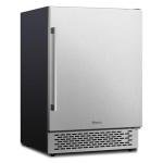 24 Inch Beverage Refrigerator, Stainless Steel Beverage Fridge, Under Counter Beer Mini Fridge, Indoor/Outdoor Refrigerator Cooler for 190 Cans, Beverage Cooler for Patio/Kitchen/Party