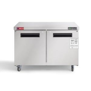 WESTLAKE 48"" W Commercial Refrigerator Worktop Undercounter Refrigerator 12 Cu.ft Double Door Stainless Steel Counter Fan Cooling Refrigerator Food Prep Station for Restaurant, Bar, WKTR-48B