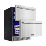 BODEGA 24 Inch Beverage Fridge under Counter, 2 Drawer Outdoor Coolers for Patio and Deck Weatherproof, Stainless Steel Beverage Refrigerator for Beer, Soda, Holds 180 Cans