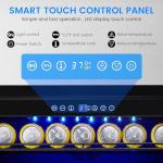 24 Inch Beverage Refrigerator, Stainless Steel Beverage Fridge, Under Counter Beer Mini Fridge, Indoor/Outdoor Refrigerator Cooler for 190 Cans, Beverage Cooler for Patio/Kitchen/Party