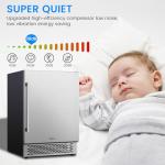 24 Inch Beverage Refrigerator, Stainless Steel Beverage Fridge, Under Counter Beer Mini Fridge, Indoor/Outdoor Refrigerator Cooler for 190 Cans, Beverage Cooler for Patio/Kitchen/Party