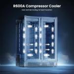 Yeego Wine and Beverage Refrigerator 24", Dual Zone Beverage Cooler Wine Fridge with Upgrade Quiet Cooling, Anti-UV Glass Door, 20 Bottles & 60 Cans Large Capacity, Built-in/Freestanding/Undercounter