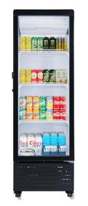 KoolMore 21 in. One Glass Door Commercial Display Merchandiser Refrigerator Cooler in Black, ETL Listed, 8 cu. ft. (KM-MDR-1GD-8C)