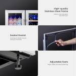 Yeego Wine and Beverage Refrigerator 24", Dual Zone Beverage Cooler Wine Fridge with Upgrade Quiet Cooling, Anti-UV Glass Door, 20 Bottles & 60 Cans Large Capacity, Built-in/Freestanding/Undercounter