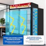 Bluelinecool 36 cu.ft Commercial Refrigerators with 2 Glass Door, Beverage Fridge with LED Light Display Upright Merchandiser, Drink Cooler with 8 Adjustable Shelves Black ETL Approved