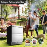 BODEGA 24 Inch Beverage Fridge under Counter, 2 Drawer Outdoor Coolers for Patio and Deck Weatherproof, Stainless Steel Beverage Refrigerator for Beer, Soda, Holds 180 Cans
