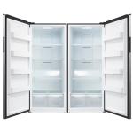 SMETA 21 Cu. Ft Freezer Upright, Stand Up Convertible All Refrigerator with Glass Shelves, Frost Free, Energy Saving, Led Light, Deep Tall Freezers Freezerless for Garage, Kitchen, Home, Office