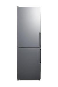 Summit Appliance FFBF235PL 24" Wide Bottom Freezer Refrigerator, Energy Star, LED Lighting, Stainless Steel (LHD)