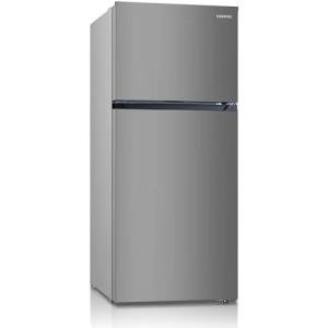 THFRIONE 30“ Top Freezer Refrigerator with 17.6 Cu. Ft.Capacity, Adjustable Thermostat Control, Full Size Freestanding Frost Free Fridge for Garage/Office/Home/Apartment, Stainless Steels Grey