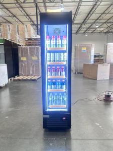 Commercial Beverage Refrigerator Display Fridge,6 Cu Ft Small Slim Single Glass Door Merchandiser Drink Cooler with LED Light Adjustable Shelves,ETL and NSF Approval