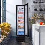 Commercial Beverage Refrigerator Display Fridge,6 Cu Ft Small Slim Single Glass Door Merchandiser Drink Cooler with LED Light Adjustable Shelves,ETL and NSF Approval