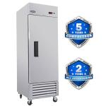 ORIKOOL 27" W Commercial Reach-In Upright Refrigerator - Single Door Stainless Steel Fridge, 23 Cu.ft Capacity, 3 Adjustable Shelves, Auto Defrost, Digital thermostat control, LED Lighting