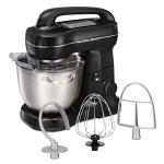 Hamilton Beach 63391 Stand Mixer, Stainless Steel, Black