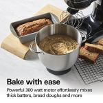 Hamilton Beach 63391 Stand Mixer, Stainless Steel, Black