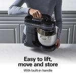 Hamilton Beach 63391 Stand Mixer, Stainless Steel, Black