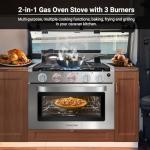AMZCHEF 3-Burner RV Gas Oven and Stove