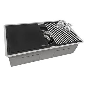 Ruvati 33" Undermount Two-Tiered Kitchen Sink
