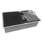 Ruvati 33" Undermount Two-Tiered Kitchen Sink
