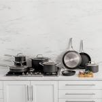 Ninja 16-Piece Neverstick Cookware Set, Black