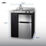 Summit 30" All-In-One Kitchenette with Refrigerator, Cooktop, Sink