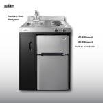 Summit 30" All-In-One Kitchenette with Refrigerator, Cooktop, Sink