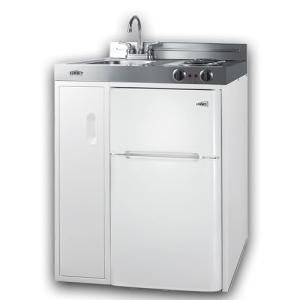 Summit 30" All-In-One Kitchenette with Refrigerator and Cooktop