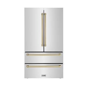 ZLINE 36" 4-Door French Door Refrigerator with Ice Maker
