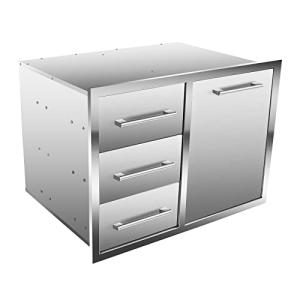BBQ Access Trash Drawer Combo with Stainless Steel