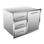BBQ Access Trash Drawer Combo with Stainless Steel
