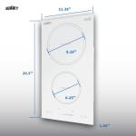 Summit 12" 2-Zone Induction Cooktop - White
