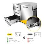 BBQ Access Trash Drawer Combo with Stainless Steel