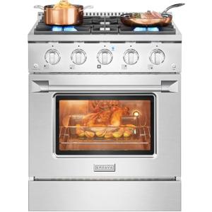 Empava 30-Inch Gas Range with 4 Ultra High-Low Burners