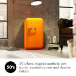 SMEG Retro Mini Fridge – 50s Style, Orange