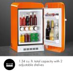 SMEG Retro Mini Fridge – 50s Style, Orange