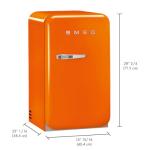 SMEG Retro Mini Fridge – 50s Style, Orange