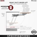 Mixer Appliance Lift System with Shelf for Cabinets