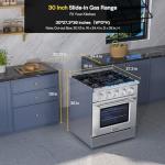 Empava 30-Inch Gas Range with 4 Ultra High-Low Burners